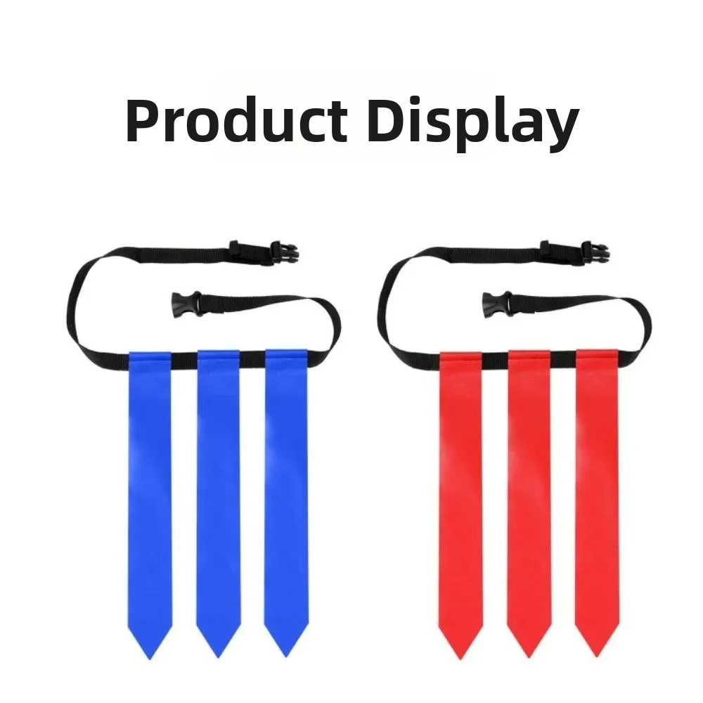 High Quality PVC American Football Waist Flag Multicolors with Storage Bag Football Belt Float Strap Rugby Waist Flags