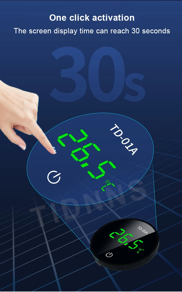 Newest Aquarium Thermometer LCD Digital External Thermometer Charging Type-C Fish Tank Mini Thermometer High Precision -9.9-50℃