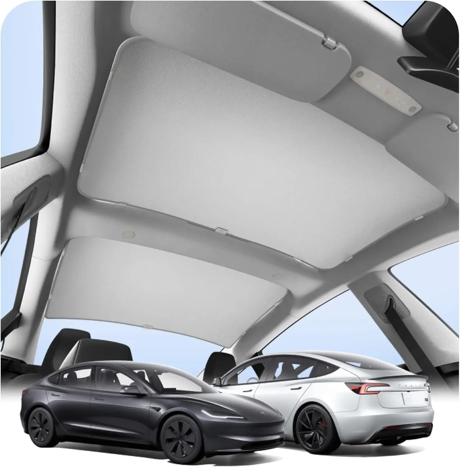 

Double-Layered UV Protection Roof Sunshade for Model 3 Highland (2024-2026) - Easy Fold & Install