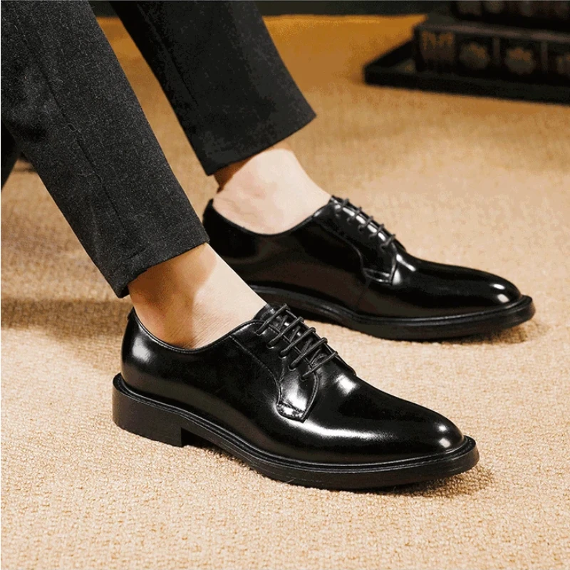 YETT[ES Men's Shell Cordovan Oxfords, Goodyear Welt Lace-Up Dress Shoes with Leather Sole for Business Formal & British Style