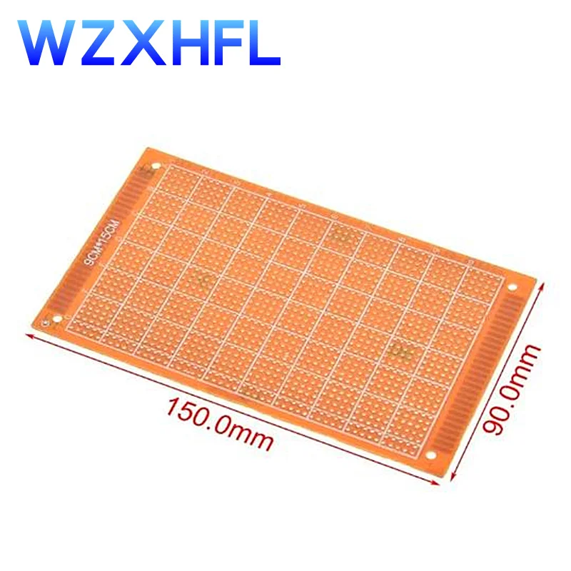2PCS 9x15 9*15cm Single Side Prototype PCB Universal Board Experimental Bakelite Copper Plate Circuirt Board yellow
