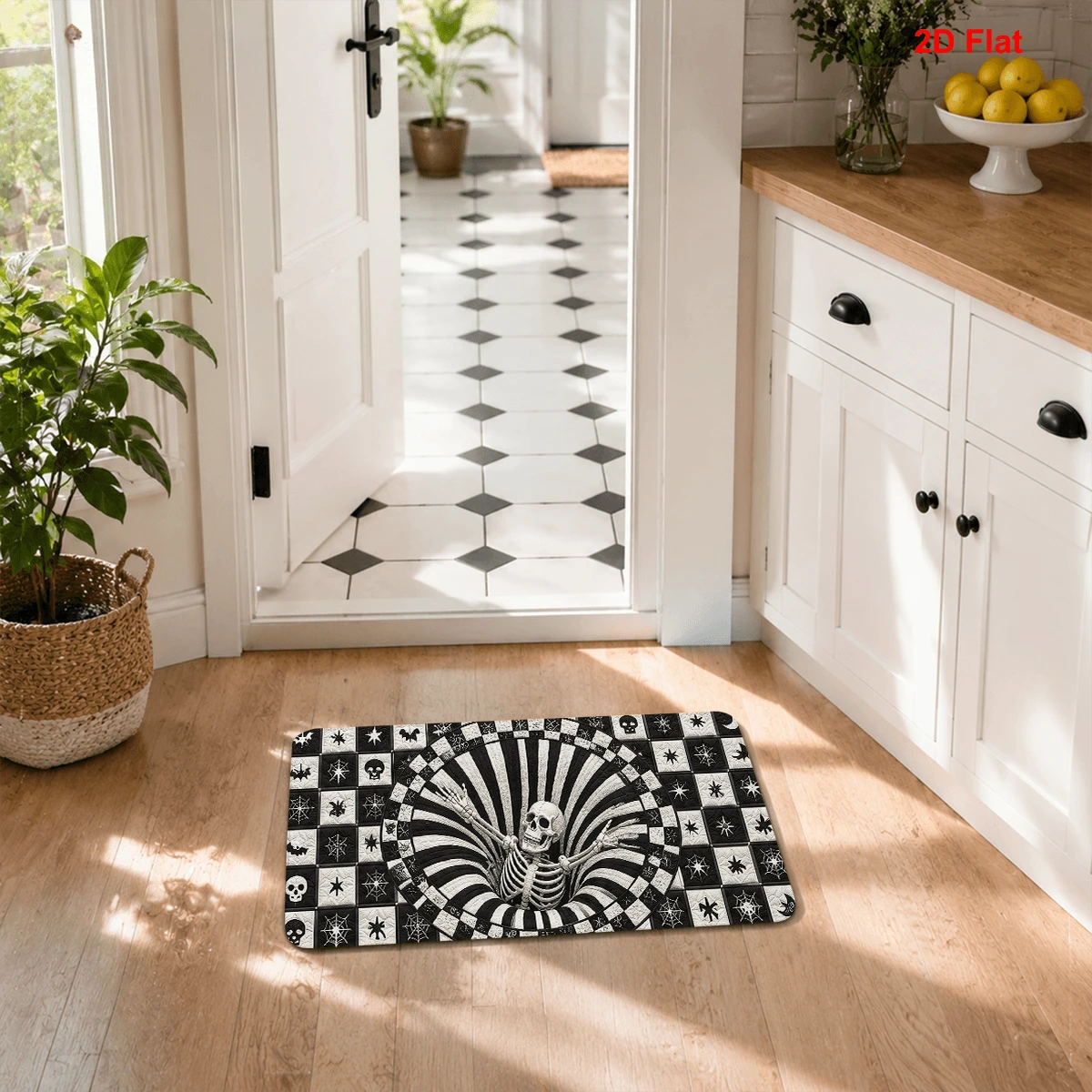 Halloween Doormat 1/2/3pcs Set Floor Mat Kitchen Dining Room Corridor Patio Front Door Carpet Bedside Living Sofa Side Area Rug