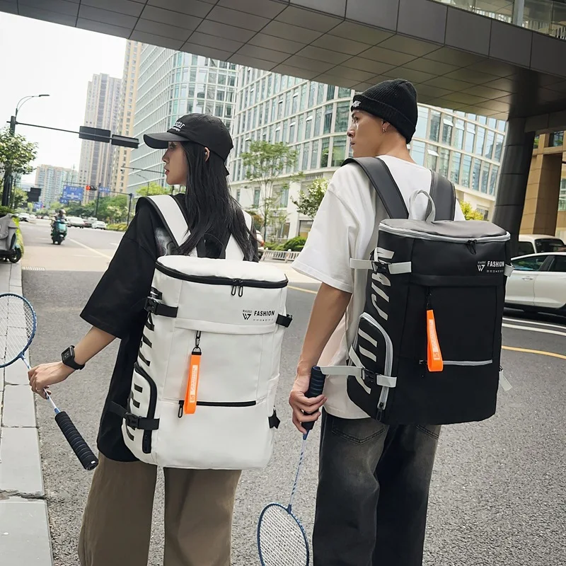 Mochila Esportiva MAIJILU 55L de Grande Capacidade, Impermeável, com Compartimento para Calçados e Bolso para Raquete de Badminton e Tênis