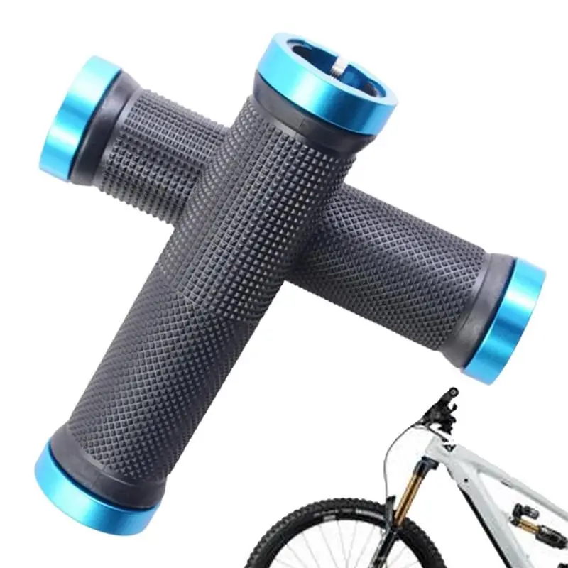 Bikes Handle Grips Double Lock On Grips Comfortable Handlebar Grips Anti-Slip Hand Grip For E-Bikes Scooter