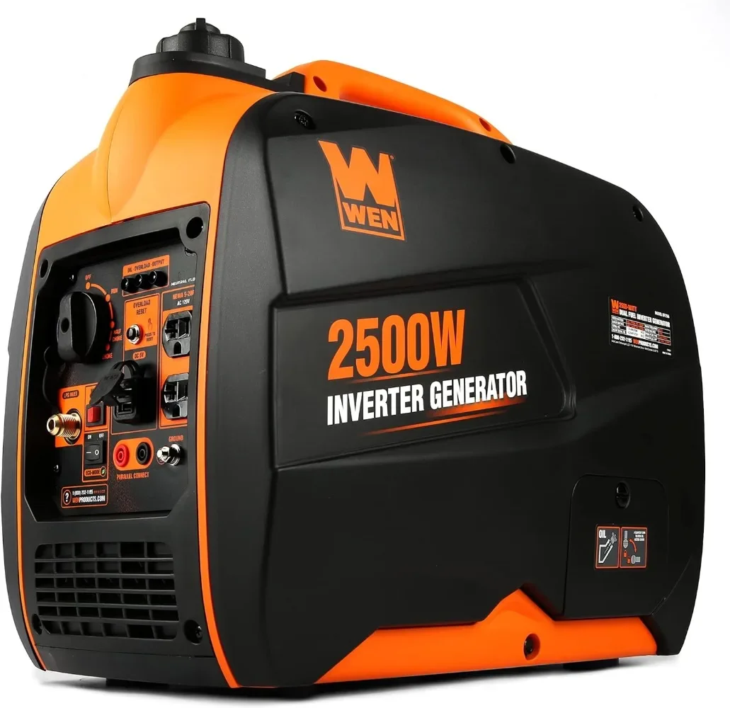 

DF250i Super Quiet 2500-Watt Portable Dual Inverter Generator with Fuel Shut-Off Black 1800 running watts on propane