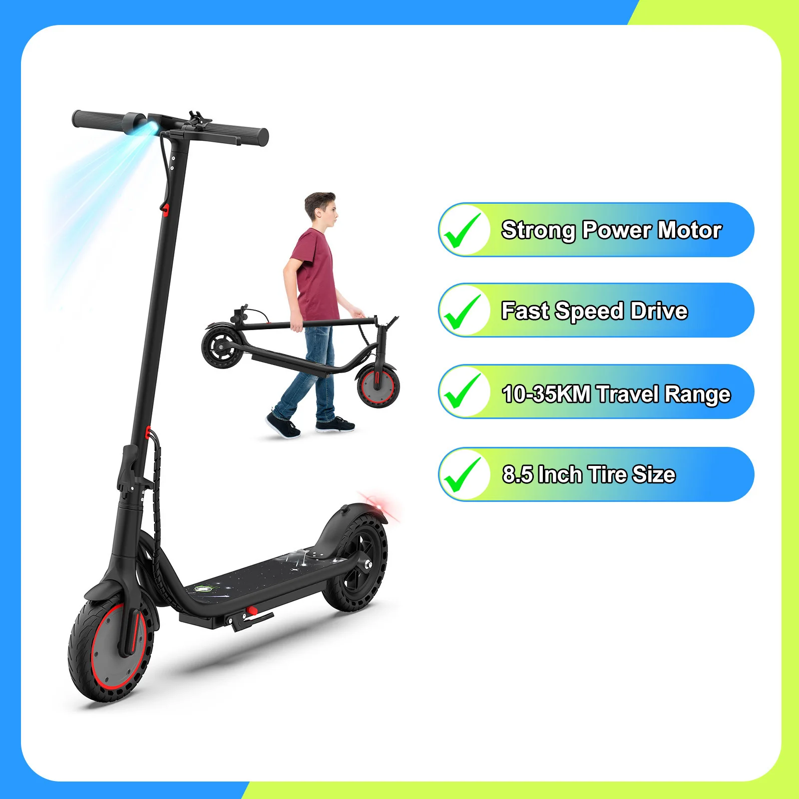NIEUW Ontwerp AOVOPRO LP30/G67 Scooter Elektrische zware motor 5-60KM Max bereik Opvouwbare elektrische step 8.5/10" band Dubbele rem