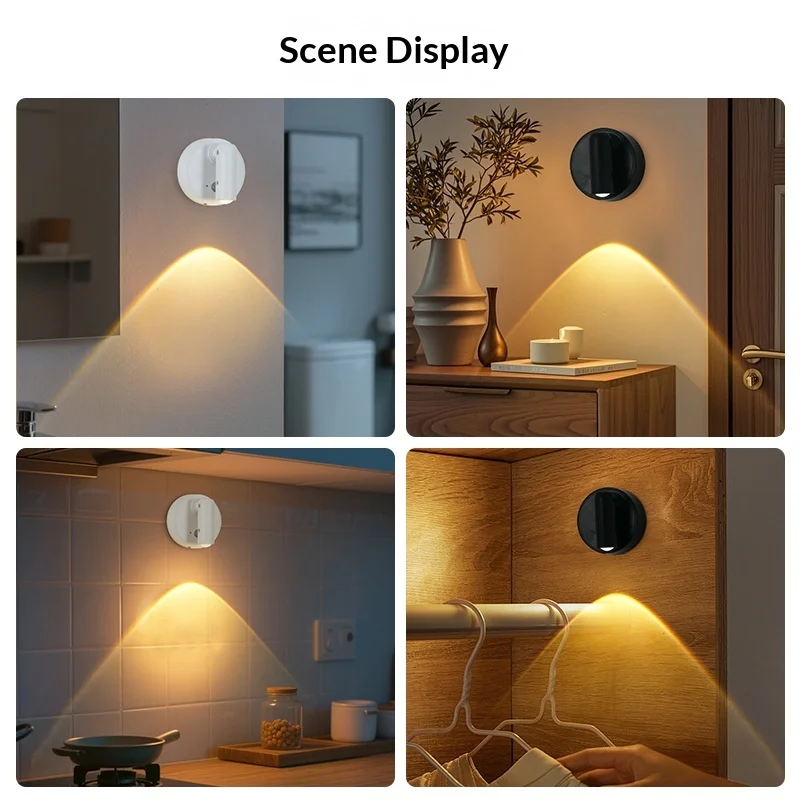 Wall Light LED light magnetic Spotlight Wireless USB Rechargeable No Punch Reading Light With Touch Switch Dimmable Bedside Lamp