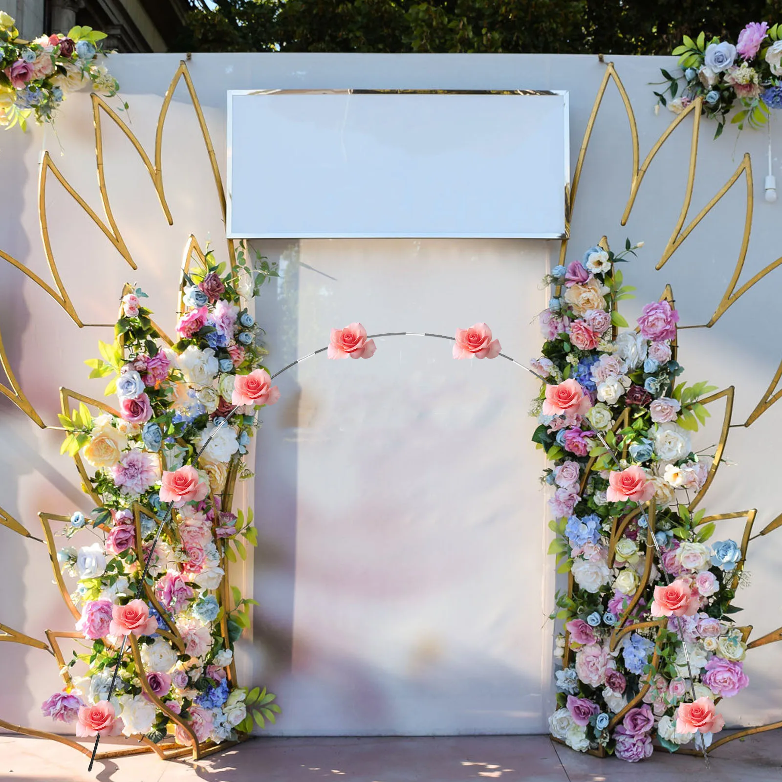 

10 Sections Rod Balloon St Kit Tabletop Arch Frame Wedding Party Centerpieces For Tables Supplies Reusable