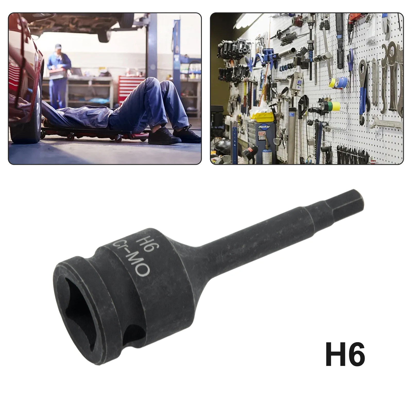 Socket Wrench Electric Drill Socket Adapter Air Wrench Hex Head Socket 12.5mm Adapter H4-H16 Home Furnishing Repair Tools