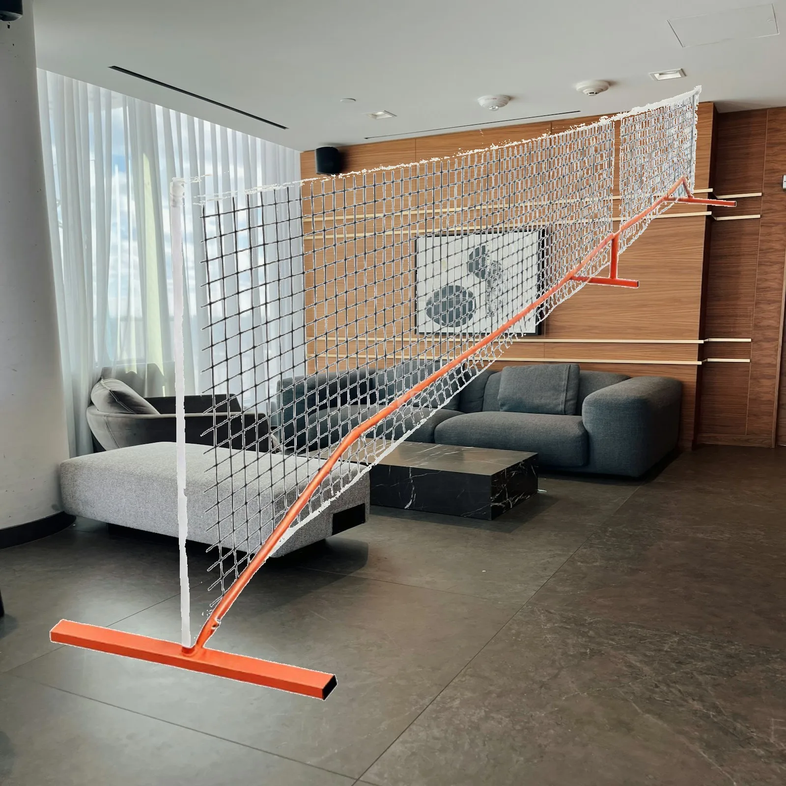 Portable Sports Net Adjustable Foldable Net System Multipurpose Sports Accessory for Training Home or Gym Use