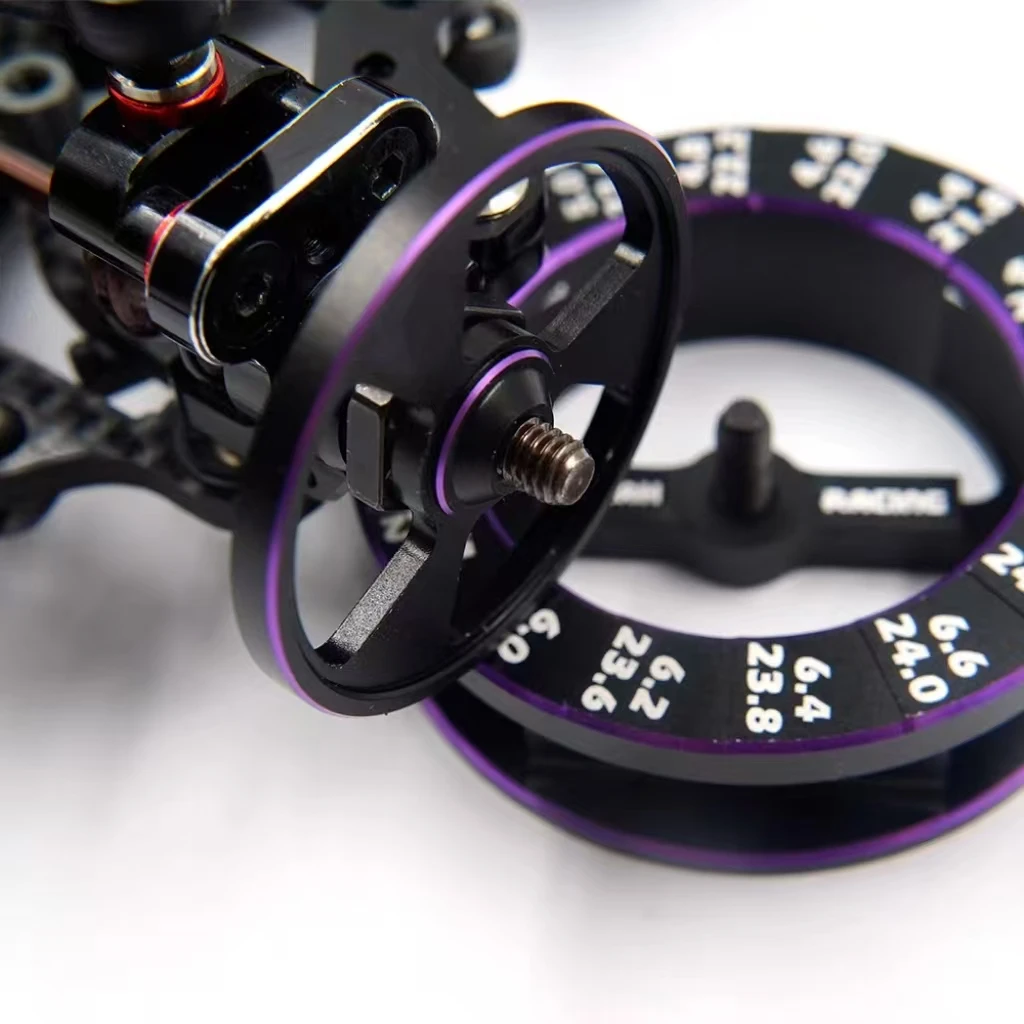 MMT-025 7075 Medidor de caída de aluminio V2 - Edición limitada del chasis de carretera 1/10