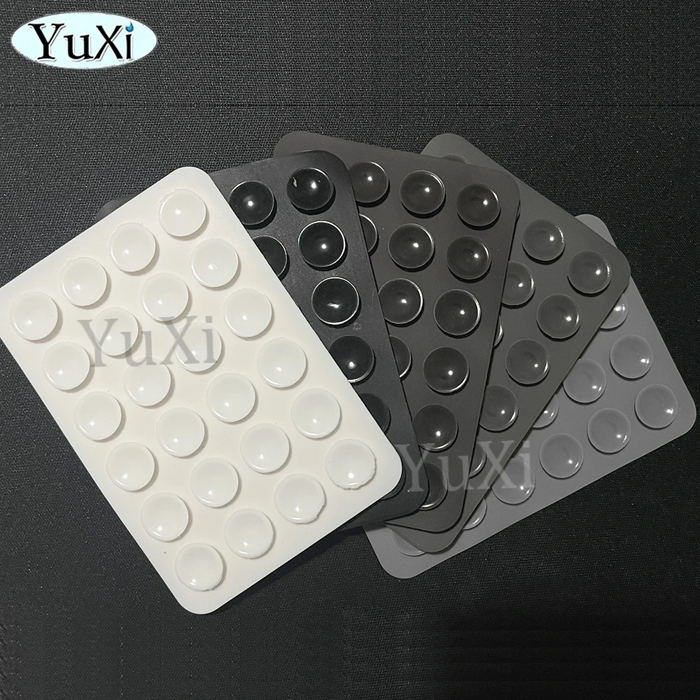 5Pcs Silikon Saug Telefon Halter Multifunktionale Saugnapf Matte Wand Stehen Anti-Slip Einseitige Fall Montieren Zurück Aufkleber