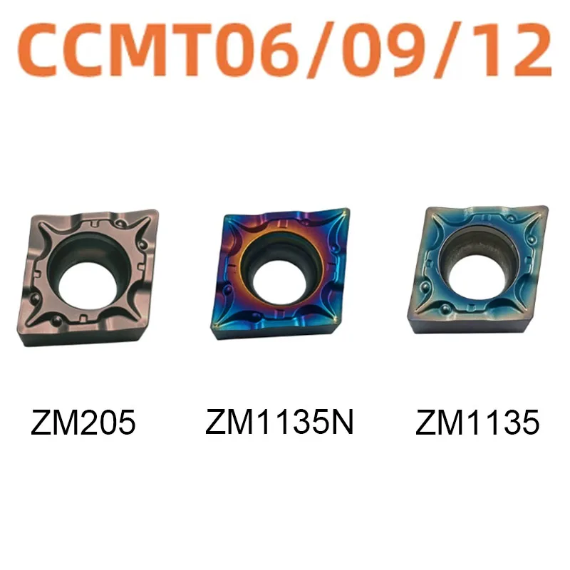 10PCS CCMT060204 CCMT09T304 CCMT120404 CCMT120408 SF 80-degree rhomboid CNC boring tool insert Indexable Carbide Turning insert