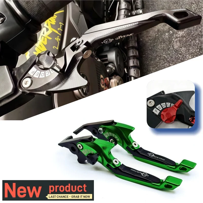 For Kawasaki Zephyr 1100 All Years ZZR1100 1990-1992 Motorcycle Parts 3D Brake Lever Set Foldable Adjustable Handle Levers