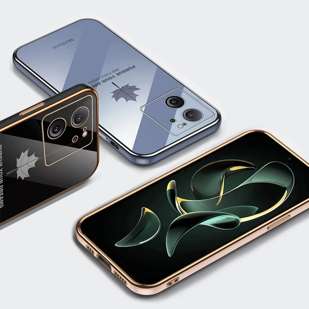 

Luxury Soft Silicone Phone Case For Redmi 12 13 V25 Pro Q3S K9S C30 C33Ultra Global Electroplated Protection Silicone Soft Cover