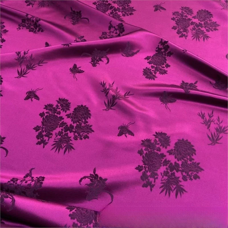 

140cm wide jacquard silk and satin fabric blended with for outerwear suit evening dress
