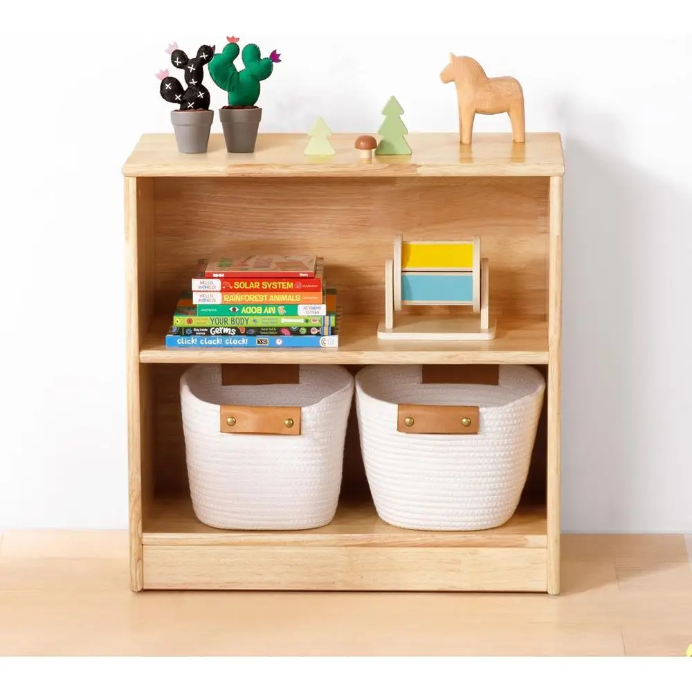 

Compact Wooden Bookshelf for Toddler Storage, 23.6 Length, Ideal for Playroom, Classroom, and Kindergarten
