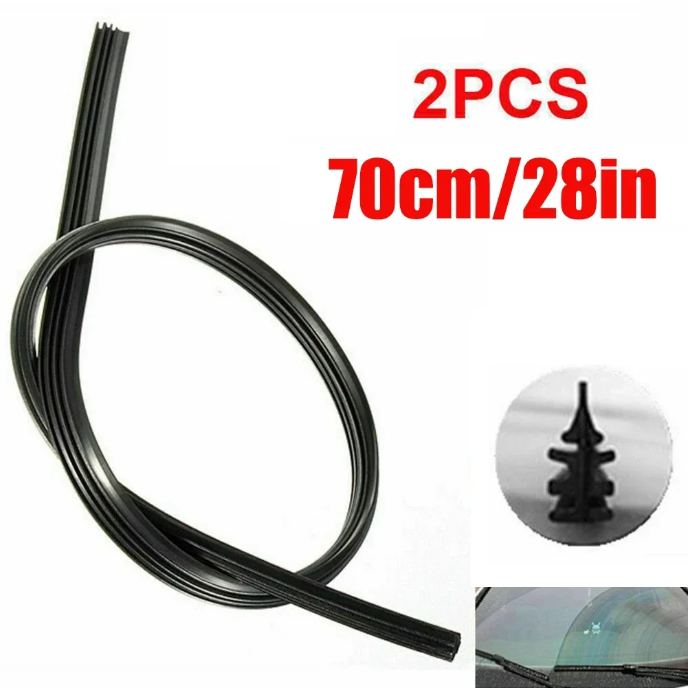 1/2Pcs Vehicle Insert Soft Rubber Strip (Refill) For Frameless Wiper 6.5mm 28\