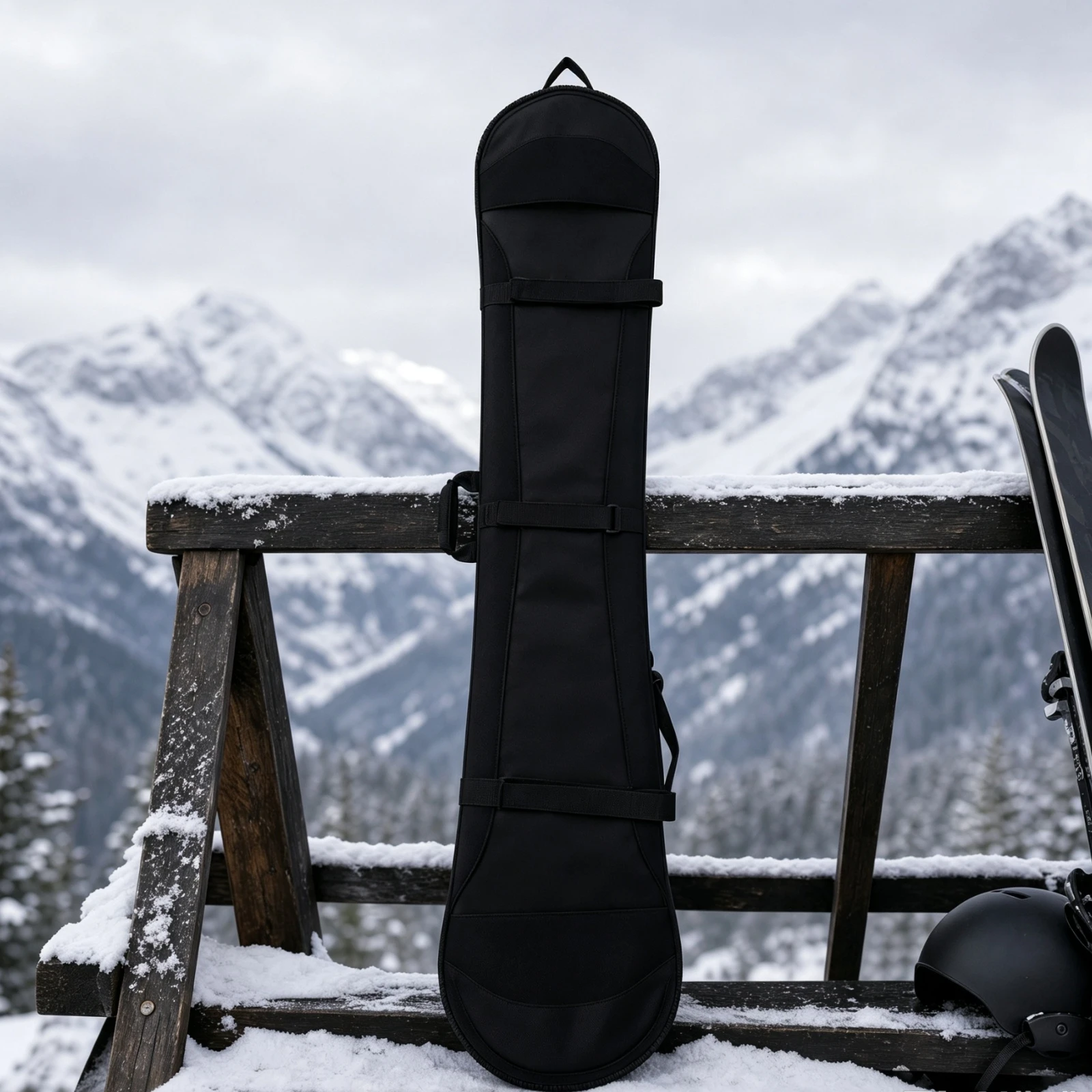 Snowboard Travel Bag with Backpack Straps Adjustable Waterproof Snowboard Bag with Rubber Shells Lightweight Heavy-Duty