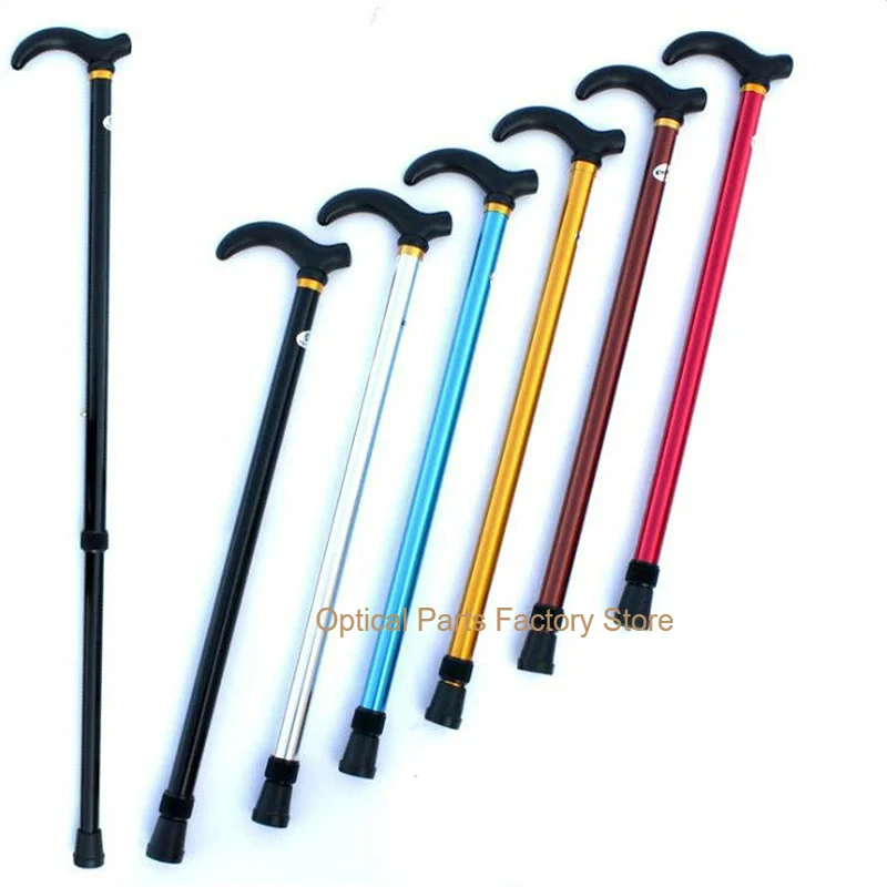 Adjustable Walking Stick 2 Section Stable Anti-Skid Crutch Old Man Hiking Cane