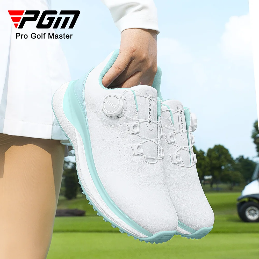 

PGM Golf Shoes Fully Waterproof Summer Women's High Elastic Popcorn Women's Sports Shoes Cushioning Increased Casual Shoes XZ435