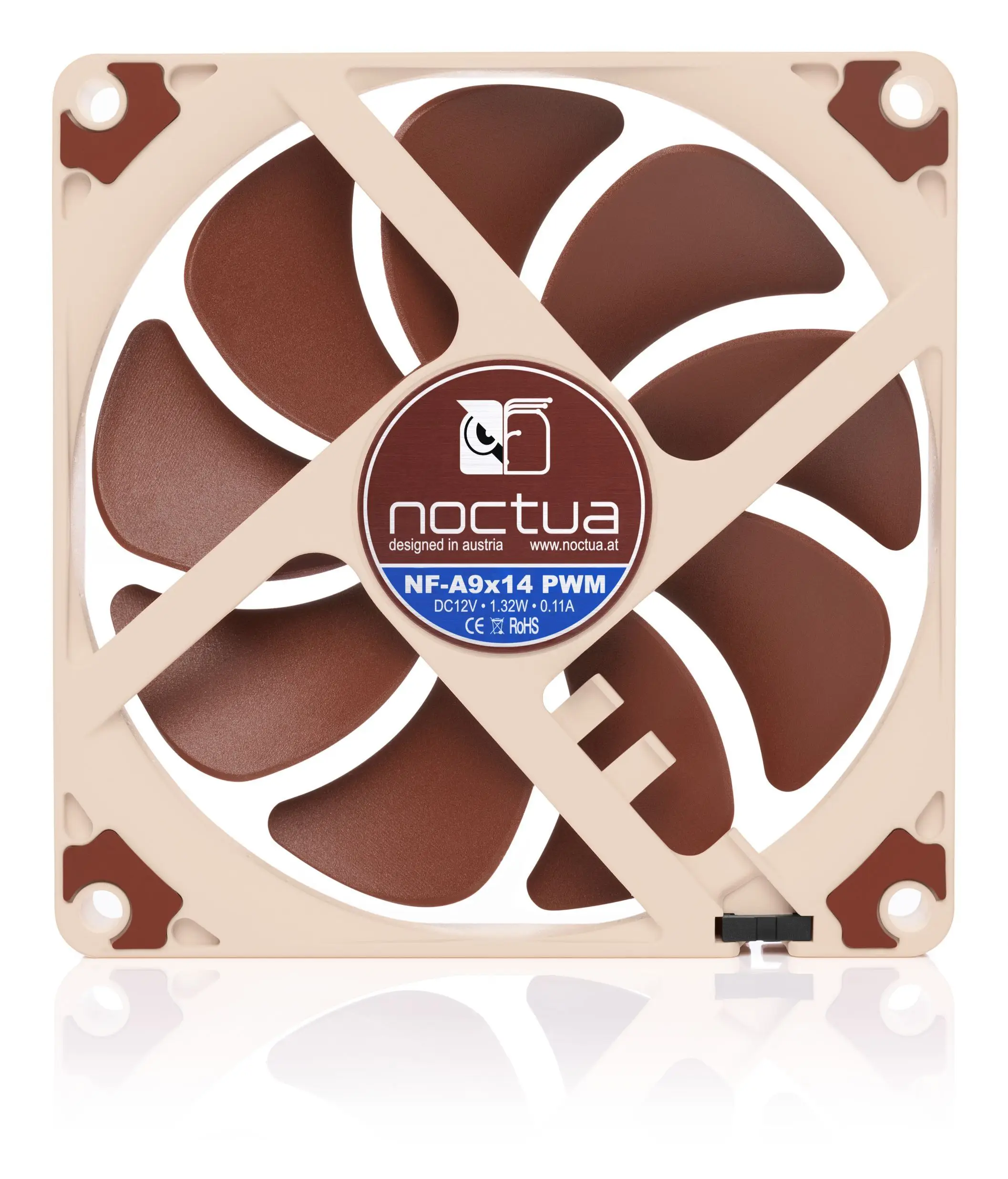 Noctua NF-A9x14 PWM Chromax.black.swap 92Mm Kipas Sasis Diam Kipas Berkualitas Tinggi Casing Ultratipis Radiator Kipas Pendingin CPU