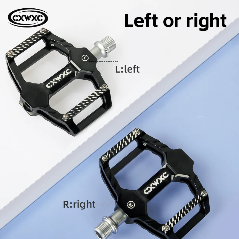 CXWXC Bike Pedals Aluminum Anti-slip MTB Road Bicycle Pedals Ultralight Sealed 3 Bearing One-piece Galvanized Cycling Pedal