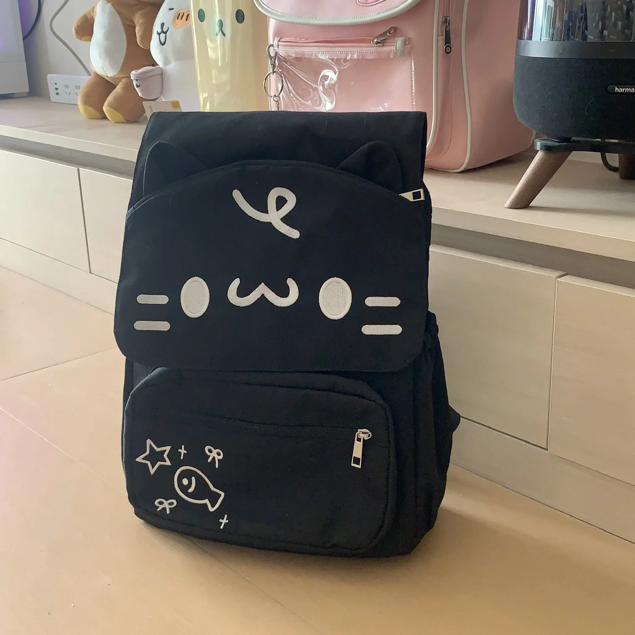 Kids' Bag Japanese Cute Embroidered Large-capacity Student Backpack Kawaii Schoolbag for Girl Sweet Unisex Casual Backpacks