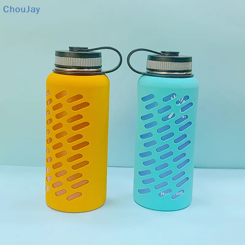 ♥Silicone Water Bottle Sleeve | Shockproof & Anti-Slip Protective Cover for Wide Mouth Bottles
