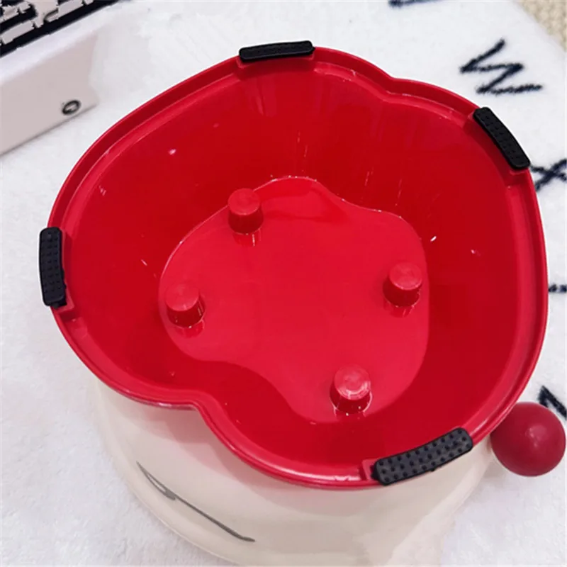 

Cat Dog Feeding Water Bowl Anti Slip Anti Scratch High-Legged Design Stainless Steel Pet Bowl High Footed Neck Protection