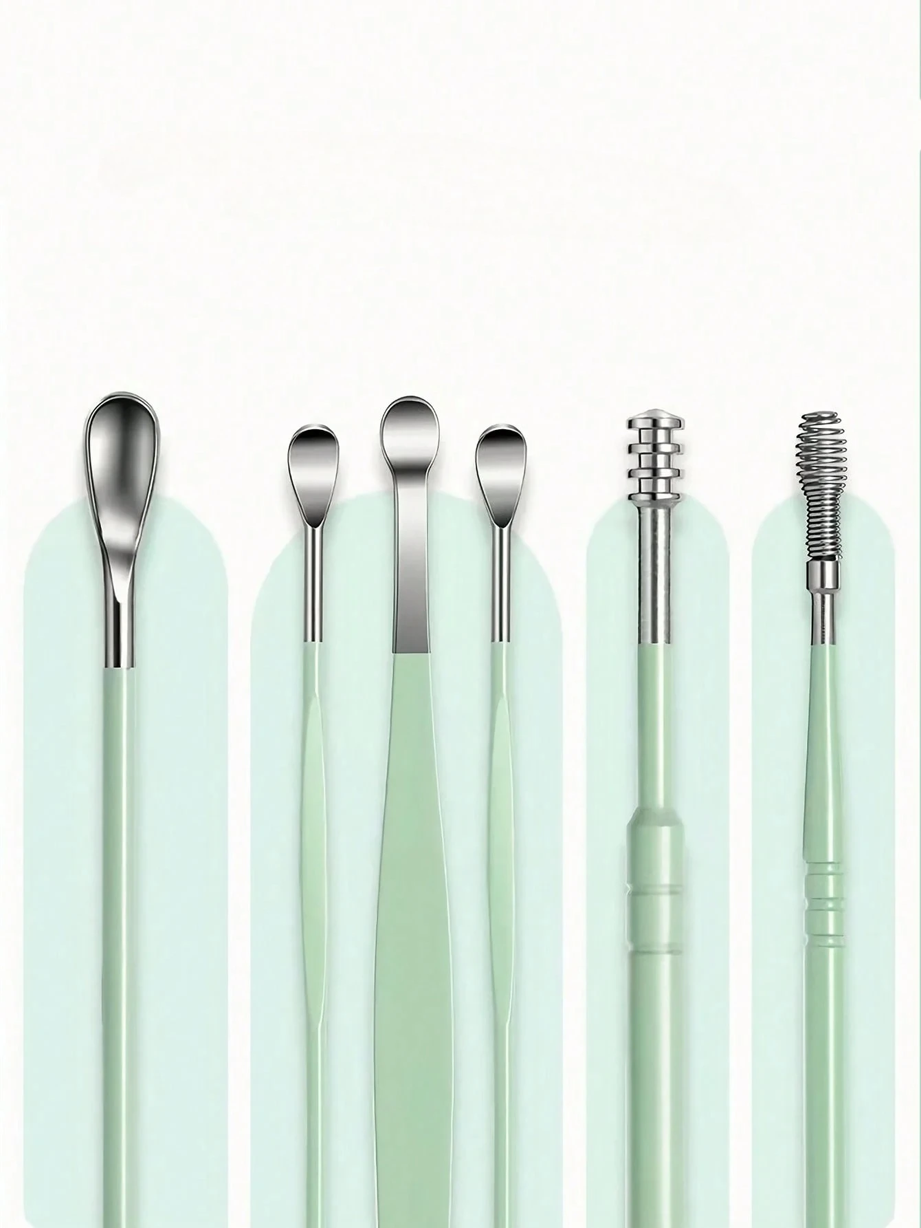 

Ear Cleaning Tool Stainless Steel Ear Pick Kit &1Pc Storage Bag Earwax Remover Tool ear cleaner ear cleaner wax removal