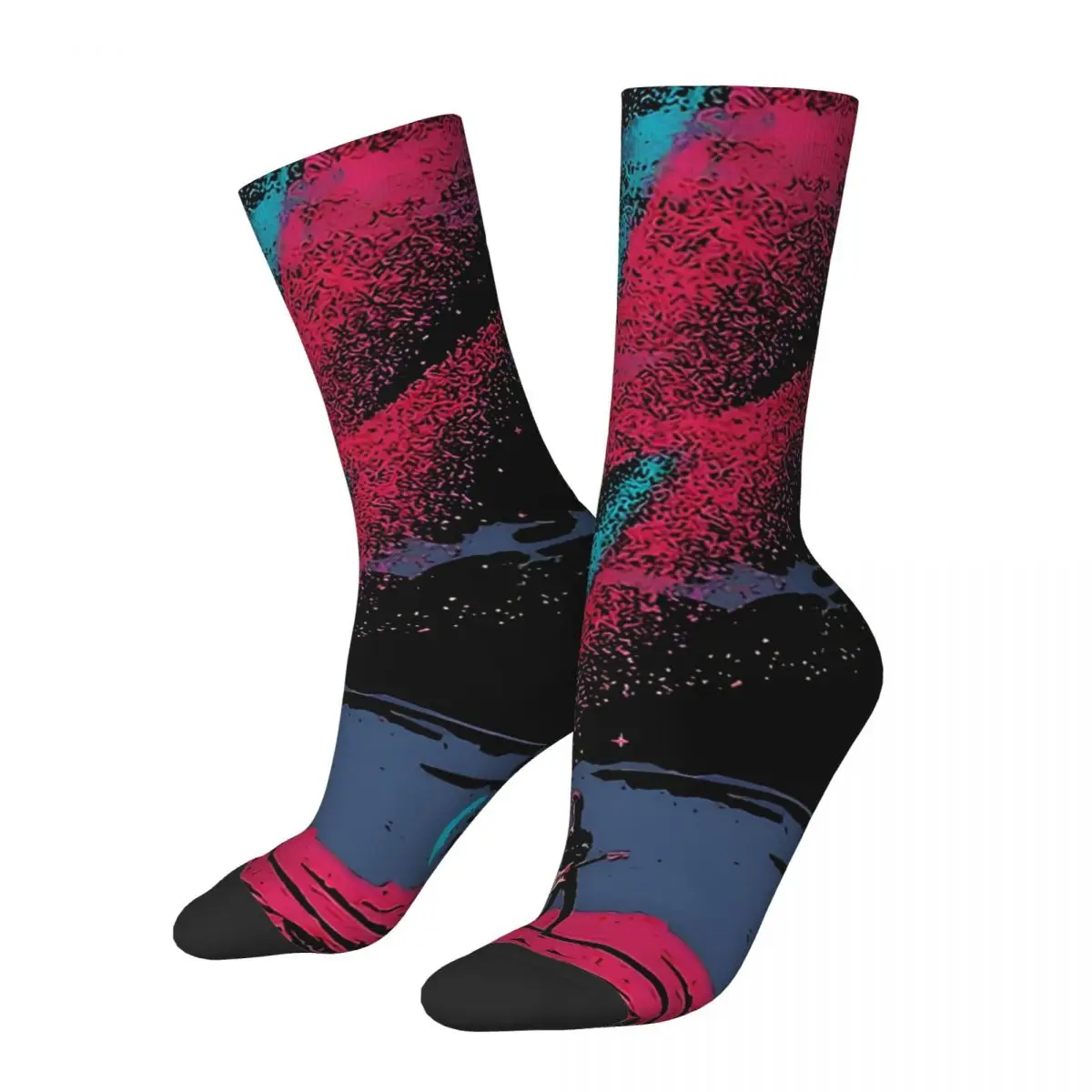 Vintage Bowie Men's compression Socks Unisex Street Style Seamless Printed Novelty Crew Sock