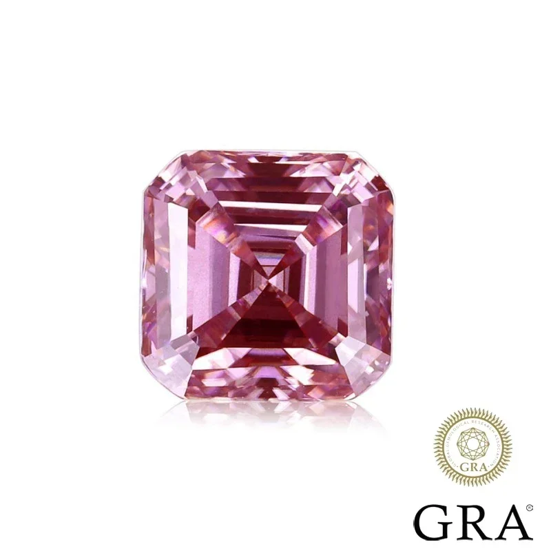 MOJY D VVS1 Color Loose Moissanite Stone Asscher Cut 0.5~7.0ct Gemstones for Diamond Ring with GRA Certificate Precious Gems