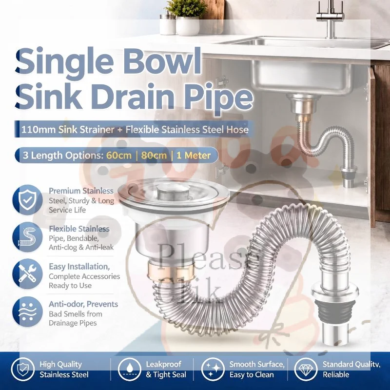 【HG】Complete Kitchen Sink Drain And Strainer Set – High-temperature Resistant, Odor-blocking, And Pest-proof.
