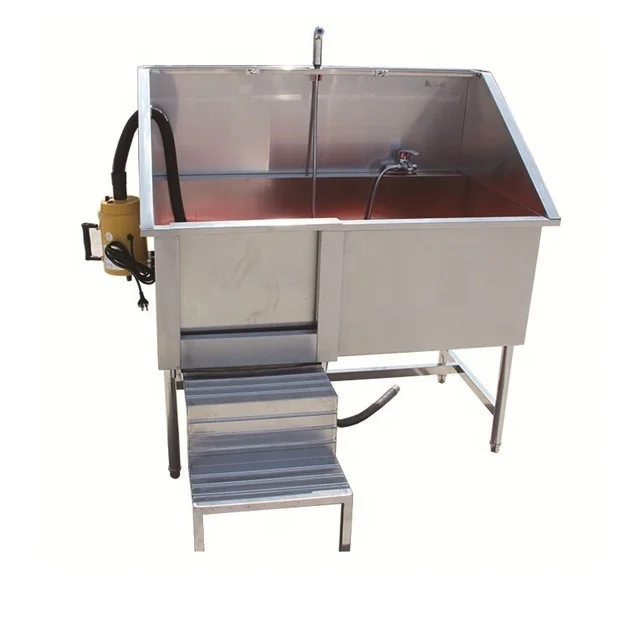 High Quality Reusable 304 Stainless Steel Veterinary Bathtub For Dogs And Cats Anti-Blocking Leakproof & Eco-Friendly