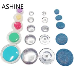 20set Fabric Cover Buttons Kit, DIY Button Craft Kits  Handmade Cloth Button Buckle Making Semi-finished Crafts Accessory