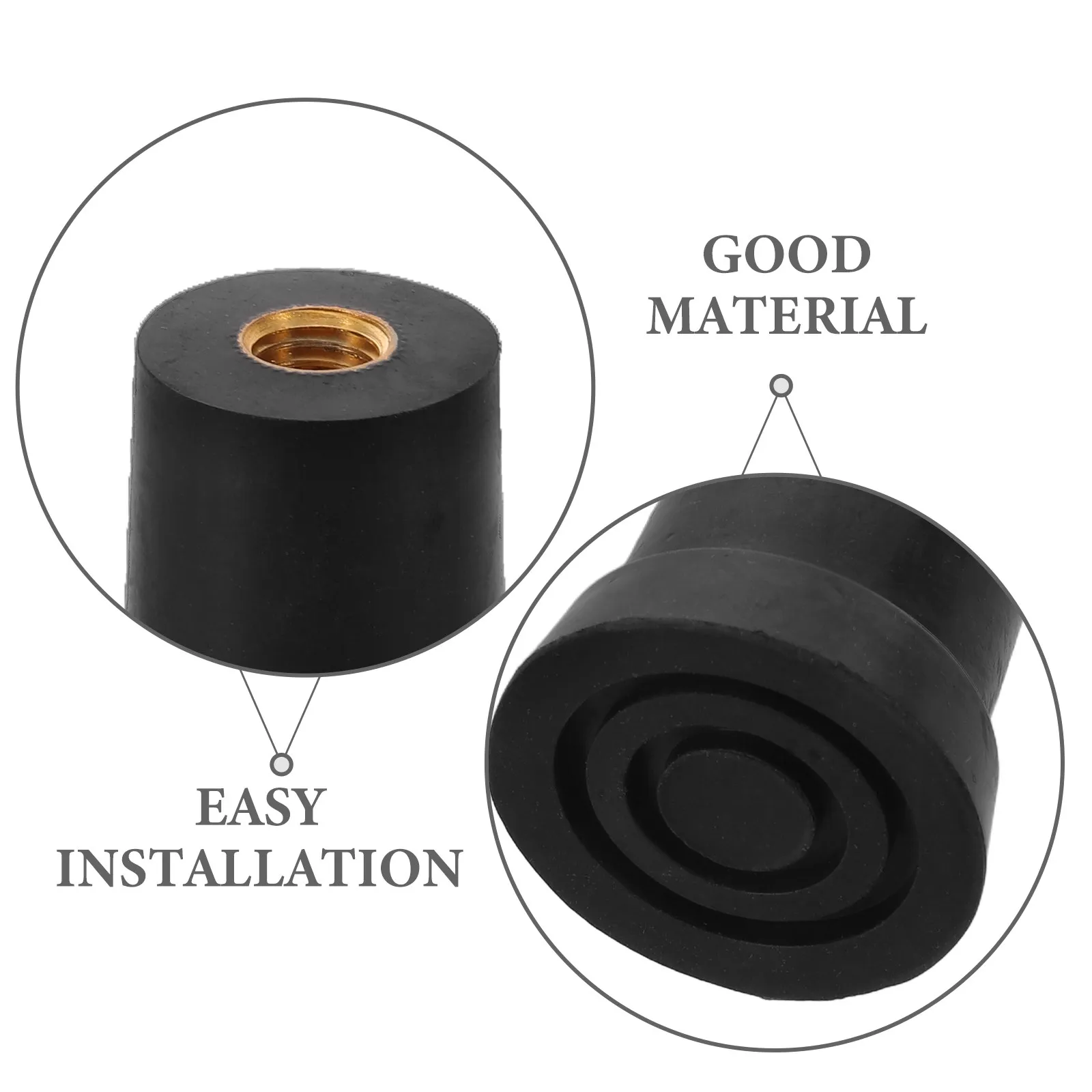 Double Bass Endpin Rubber Tips Black 10Mm Stable Anti Slip Shock Absorption Protectors for Musicians Practice Performance