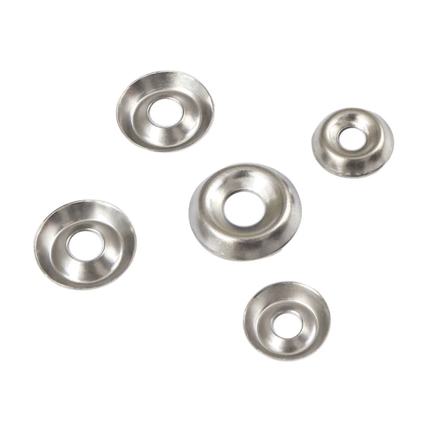 10/20/50Pcs Rvs Pakkingen Fisheye Wasmachine Concave Taper Solid Pakking M3M4M5M6