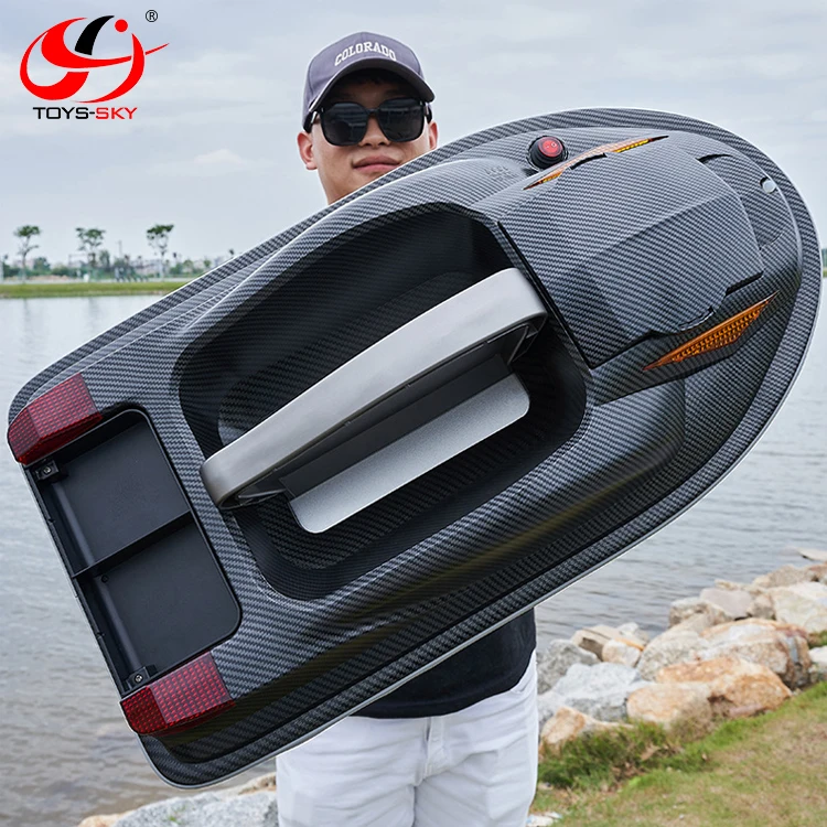 2024 New Dual Motor Strong Power Expert 7 lb Heavy Load 2.4G Remote Control RC Fishing Bait Boat With Feed Hook Night Light