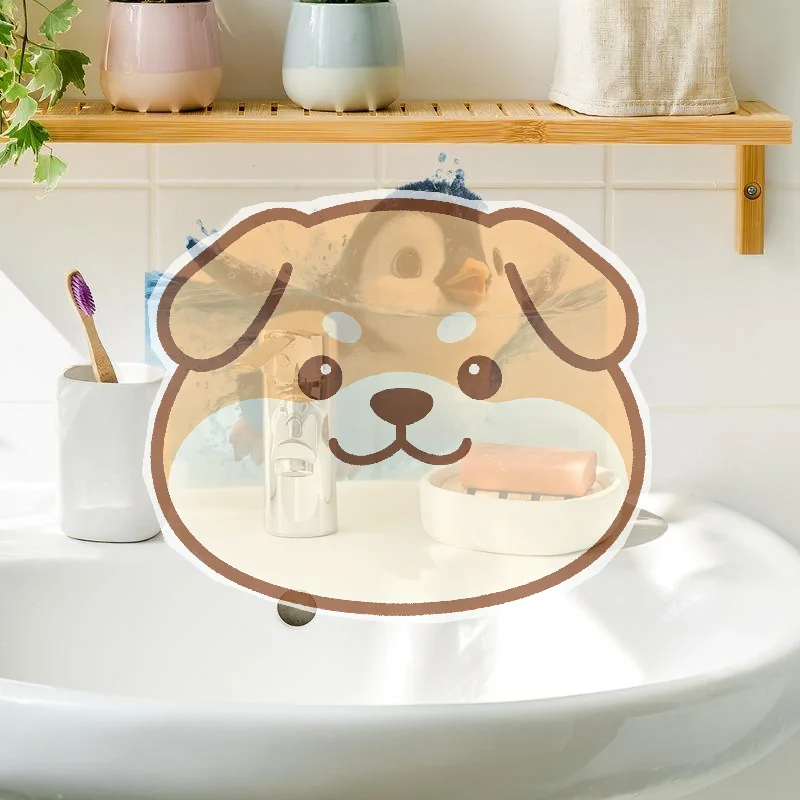 Funny Cartoon Penguin Toilet Lid Sticker Waterproof Self Adhesive Swimming Pattern Decal for Home Restroom Decor