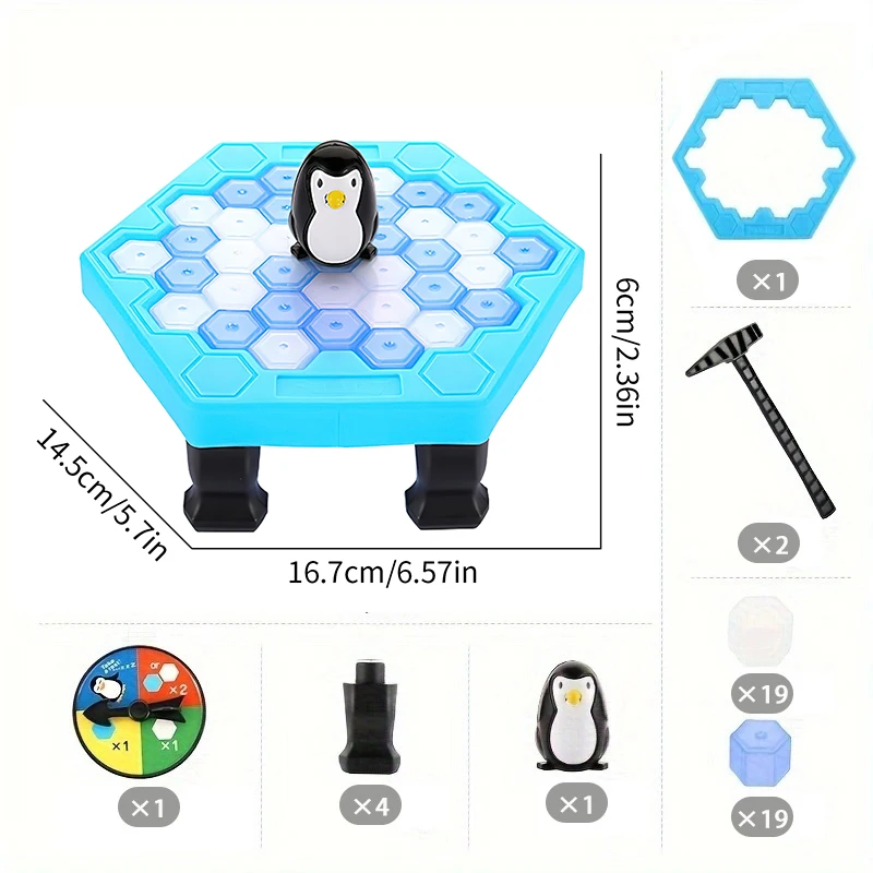 Children Save Penguins Ice Break Traps Parent Child Interactive Table Indoor Toys Fun Stress Relief