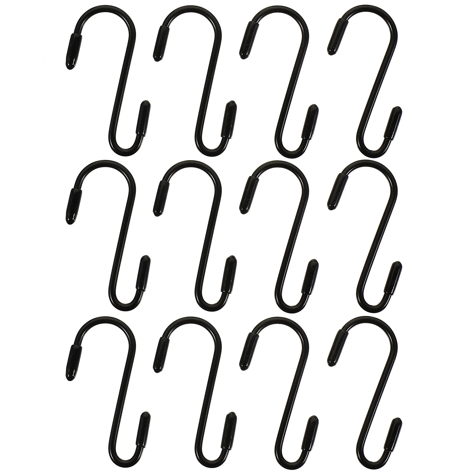 12Pcs S Shape Heavy Duty Metal Hooks Small Size Hanging Kitchen Pots Utensils Closet Storage Polished Surface S Hooks