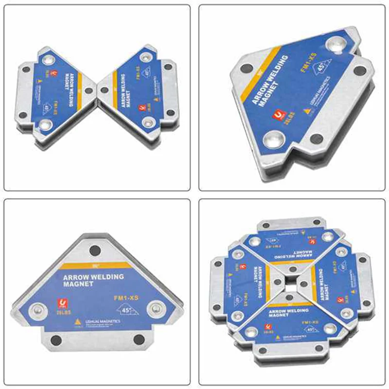SLQZT 4Pcs 50KG Magnetic Welding Holders Angle Solder Magnet Weld Fixer Positioner Ferrite Holding Auxiliary Locator Tools