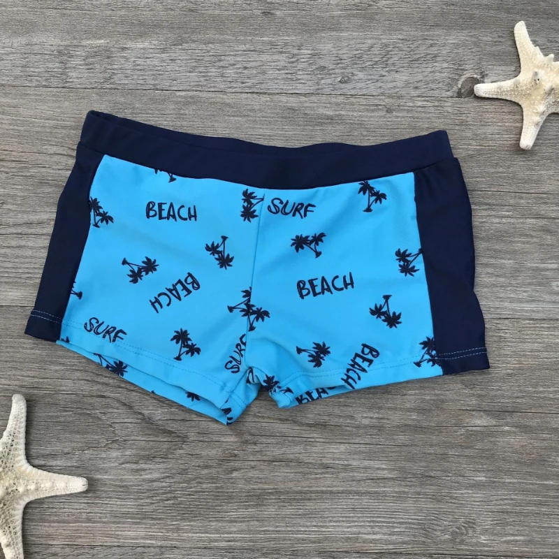 Neue Kinder-Sommerkleidung Jungen Badehose mit Niedlichem Schriftzug Kinder Schwimmshorts Jungen Strand-Badebekleidung Jungenkleidung