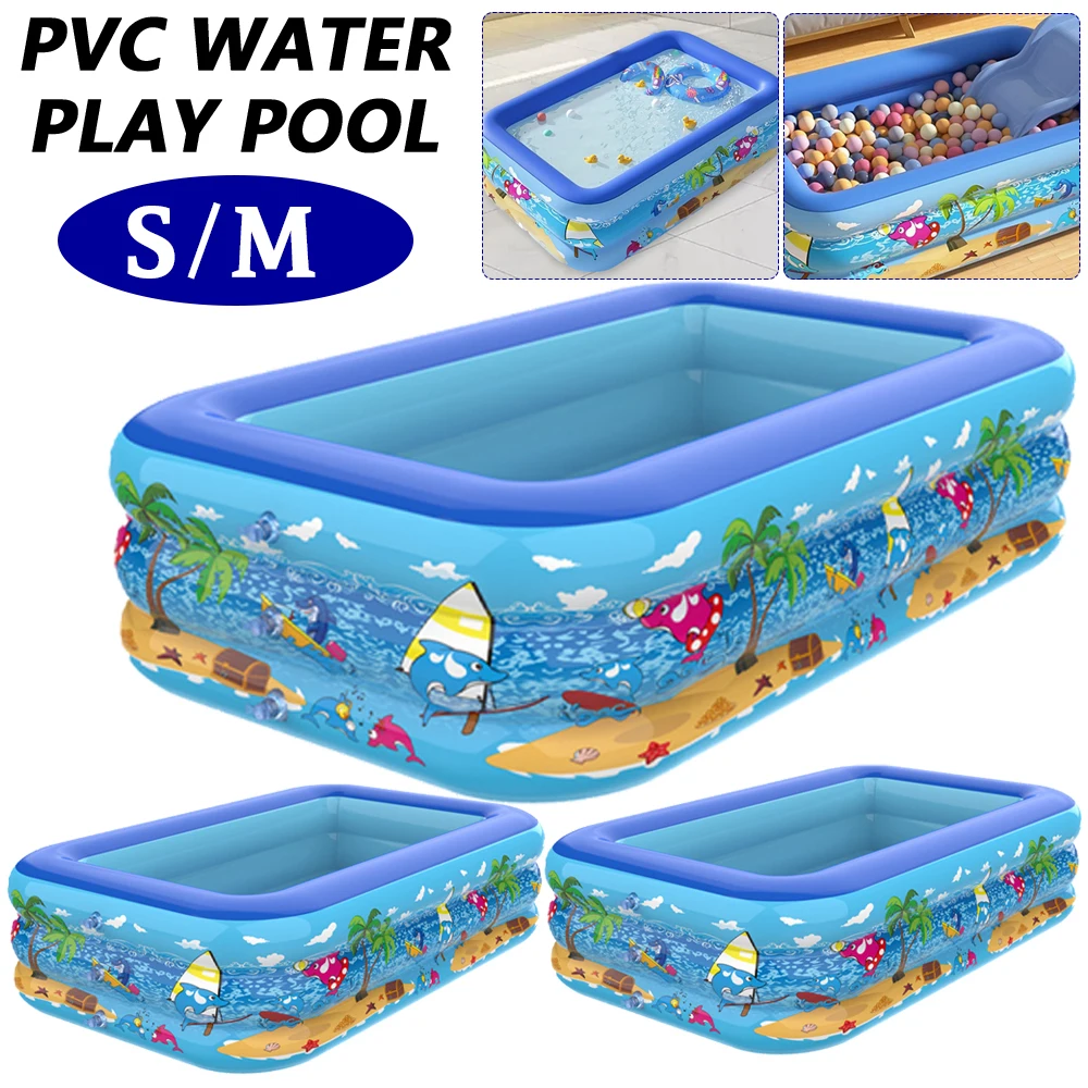

Infloating Swimming Pool Blow up Cartoon Pattern Baby Child Friendly Bathtub Thickening Swimming Pool for Kids Outdoor Indoor