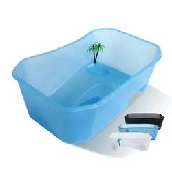 Square Reptile Turtle Vivarium Box Aquarium Mini Open Tortoise Supplies Turtle Tank with Sunroof Ecological Tank