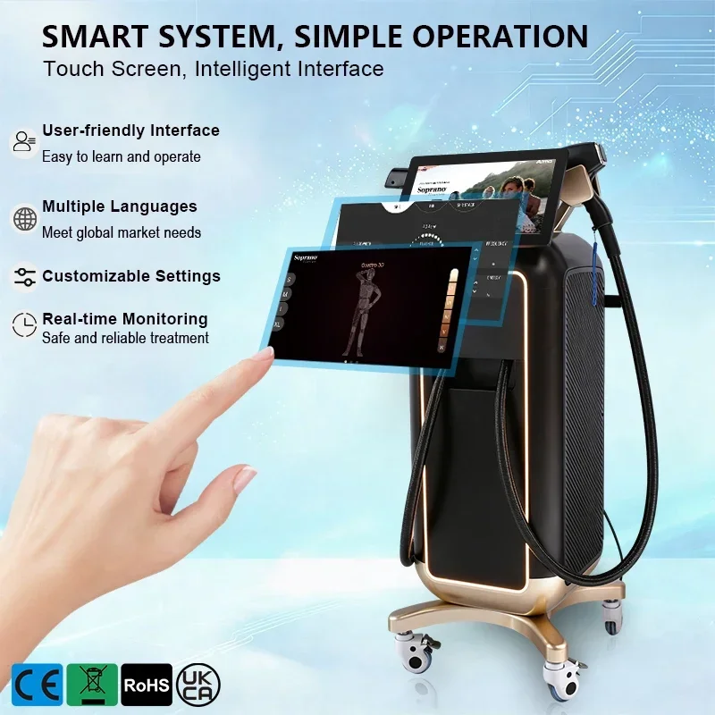 2 IN 1 Multifunctional Salon Device Ice Cooling FAC Fast Axis Collimation 10 Bars Hair Reduction Machine Beauty Salon Equipment