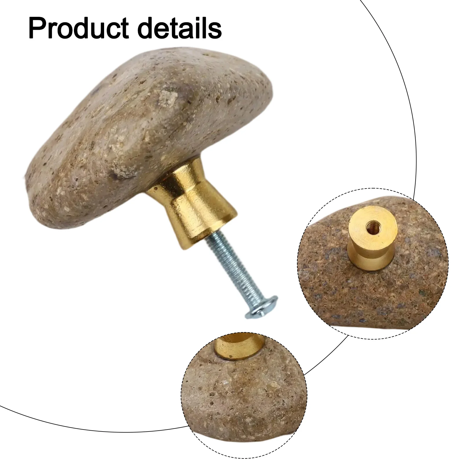 Creative Cabinet Handles Natural Stone Handles Modern Interiors Screw Length 2.2cm Creative Drawer Pull Handles