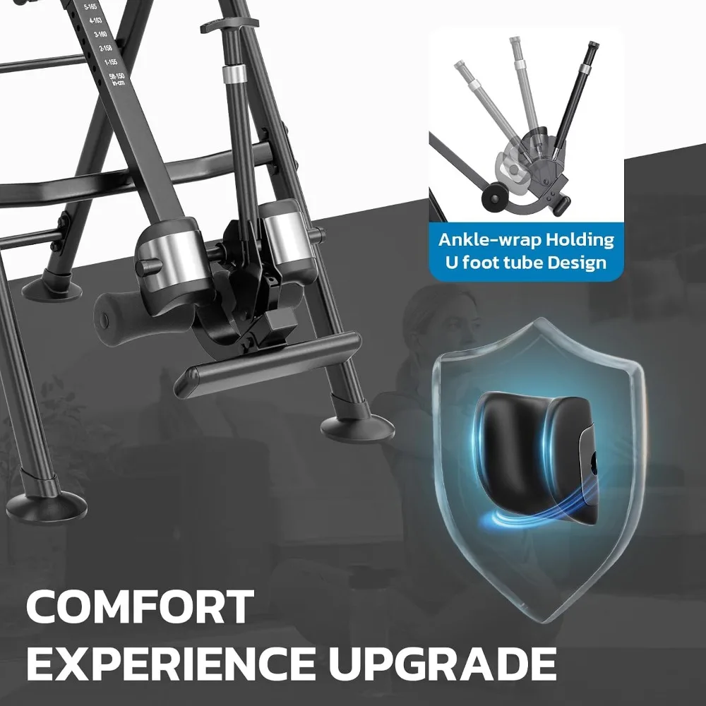 Inversion Table for Back Pain Relief 2026 Lumbar Support Back Stretcher 300 lbs