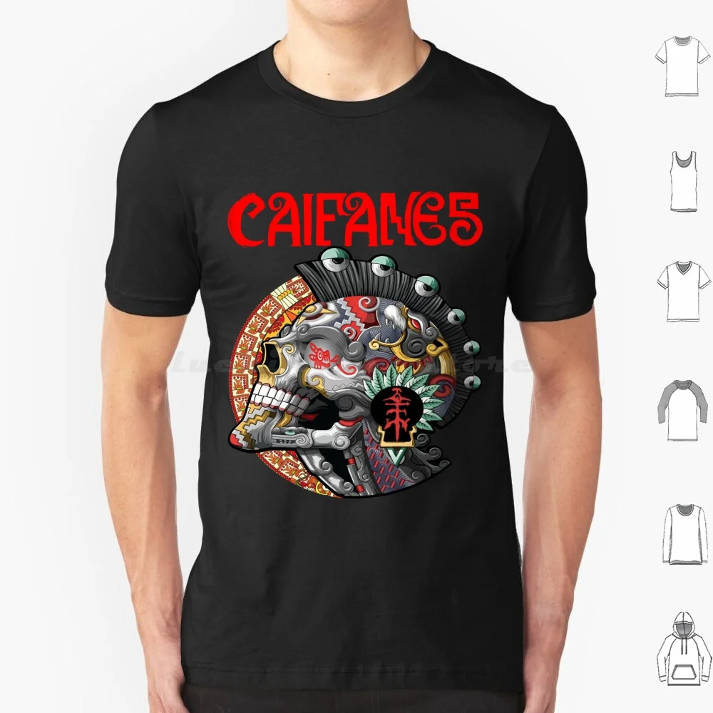 Calavera Punk Caifan T Shirt 6xl Cotton Cool Tee Caifanes En Espa ? Ol Skull Azteca Mayan Mexico Dia De Los Muertos El Tri